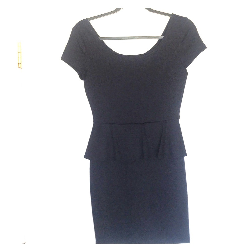 NAVY peplum dress